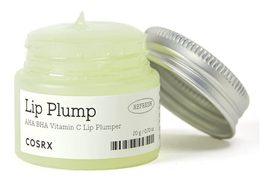 COSRX Lip Plumb AHA BHA Vitamina C Lip Plumper - Bálsamo para labios secos y agrietados, enriquecido con manteca de karité, mascarilla de noche, sin pruebas en animales, sin fragancias artificiales, sin parabenos