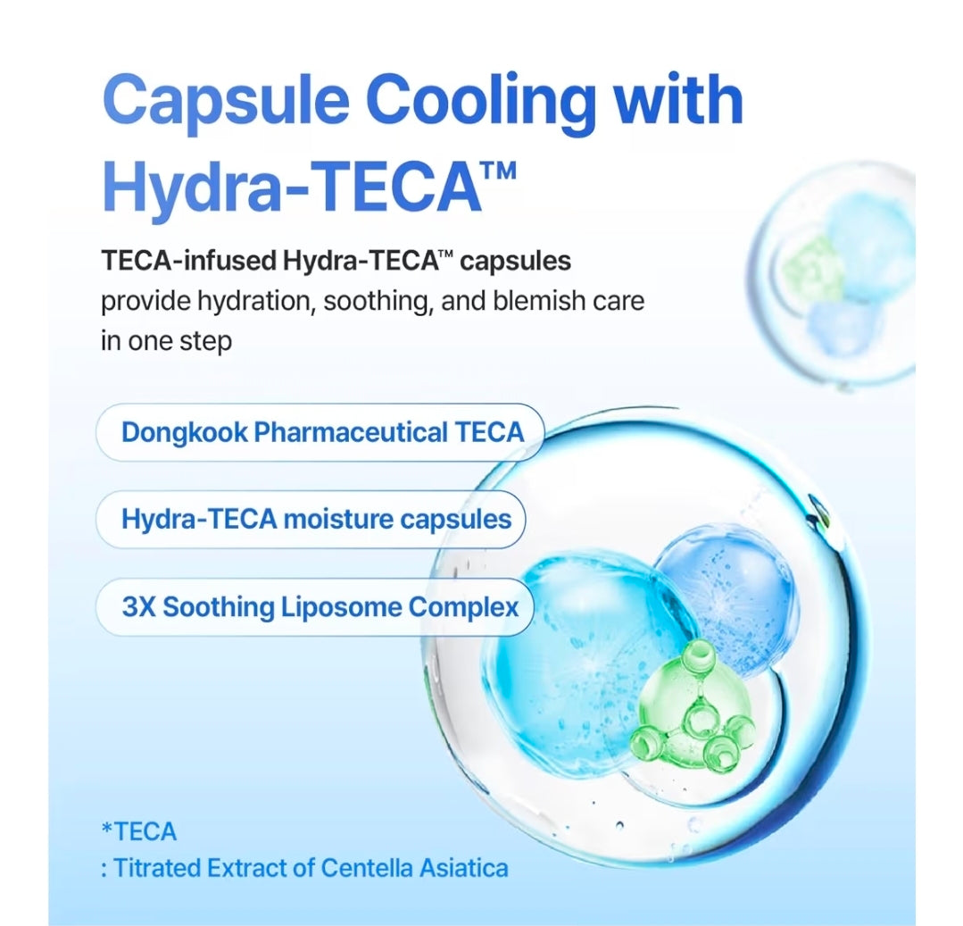 CENTELLIAN24 MADECA CREAM HYDRA CALMING – Cooling hydrating face cream designed to soothe irritation, control excess sebum, strengthen the skin barrier, and provide heat reactive calming moisture for sensitive and acne prone skin
