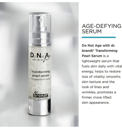 Crema para ojos con triple péptido Do Not Age del Dr. Brandt + Crema antiedad + Suero de perla transformador - Set de 3 piezas para el cuidado de la piel