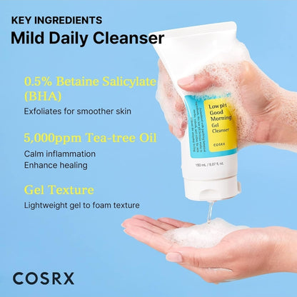 Limpiador facial en gel Good Morning de bajo pH COSRX BHA
