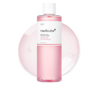 medicube PDRN Pink Cica Soothing Toner - Salmon DNA PDRN CICA Soothing Toner, Lightweight & Watery for Skin Boosting, Soothing and Calming, Uneven Skin Tone Care with Peptide & Niacinamide