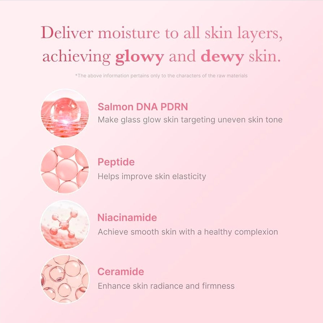 medicube PDRN Pink Niacinamide Milky Toner - Salmon DNA Hydrating, Moisturizing, Soothing with Ceramide, Peptide, Glass Glow Skin