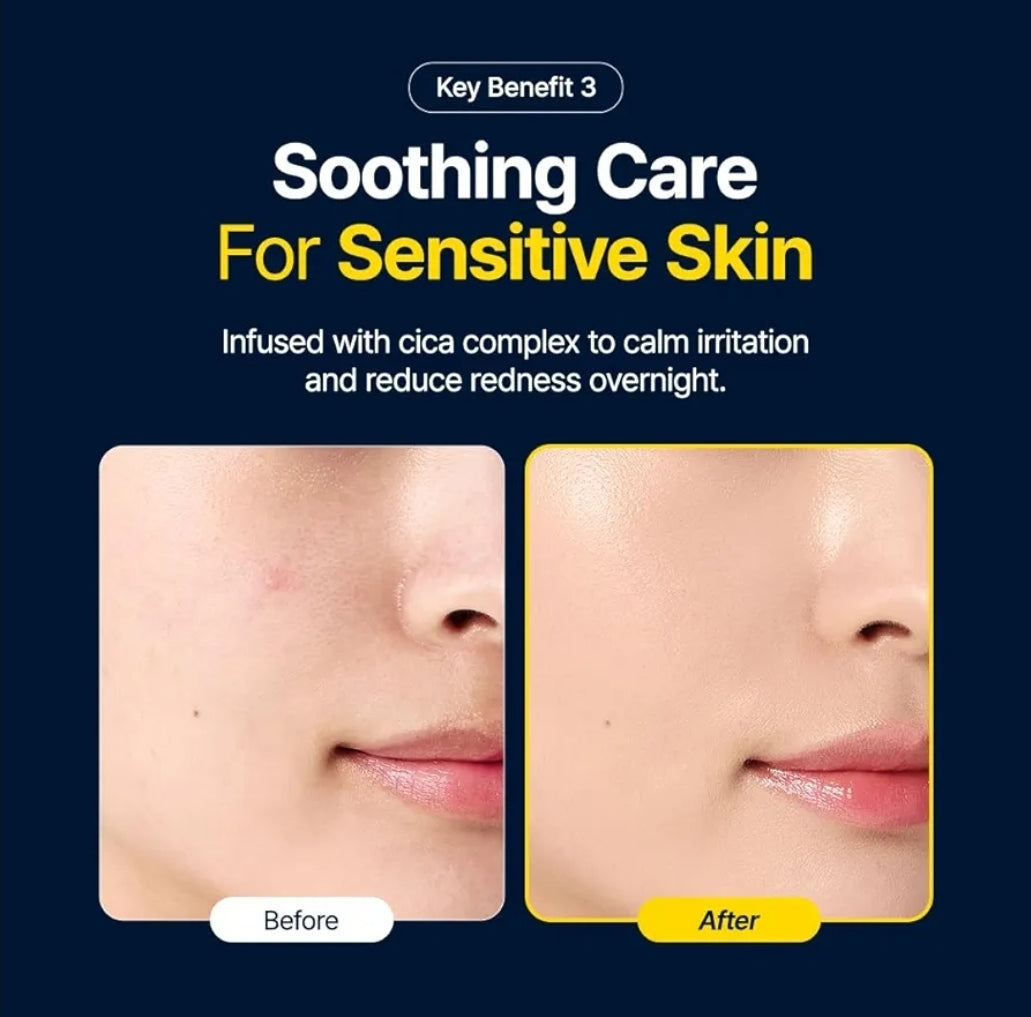 Purito Dermide Cica Barrier
Sleeping Pack - Retains Moisture, Strengthens the Skin Barrier, Soothes Irritation