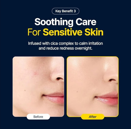 Purito Dermide Cica Barrier
Sleeping Pack - Retains Moisture, Strengthens the Skin Barrier, Soothes Irritation