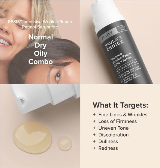 Paula's Choice RESIST Intensive Wrinkle Repair Retinol Serum - Squalane, Vitamin C & E, Anti-Aging & Wrinkle Treatment