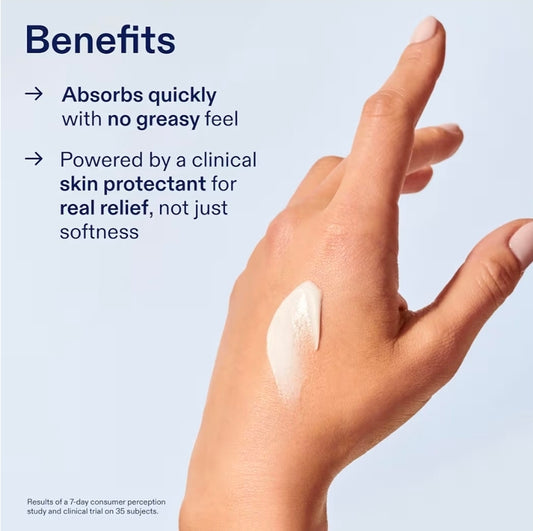 Skinfix Hand Relief Cream - Reduces Visible Redness, Stinging & Cracking for Dry, Sensitive Skin - Accepted by the National Eczema Association - Fragrance Free - Vegan, Cruelty Free
