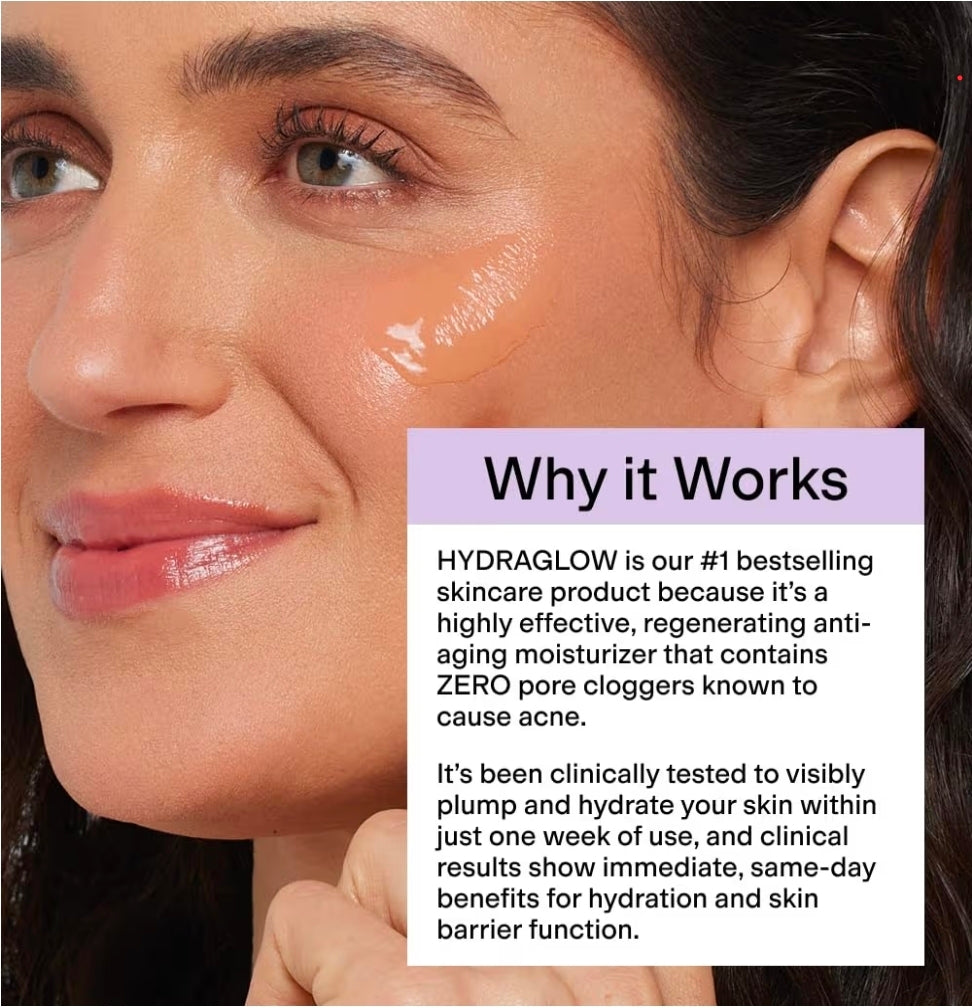 Crema de células madre CLEARSTEM HYDRAGLOW - Bakuchiol + Escualeno - Antiedad, hidratante, revitalizante, nutritiva, rejuvenecedora, piel radiante, tratamiento de líneas de expresión, sin gluten ni disruptores hormonales.