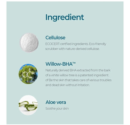 Be the Skin BHA+ Pore Zero 30 Second Exfoliator - Cruelty-free Quick exfoliator for pore treatment and removal of dead skin cells
