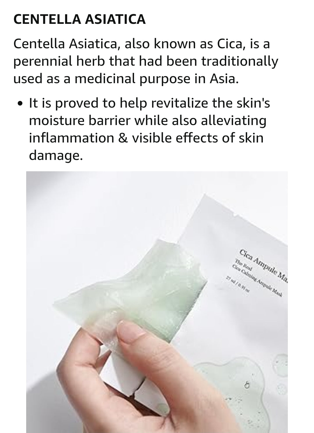 Celimax The Real Cica Calming Ampoule Mask - With Centella Asiatica & Madecassoside, for Wrinkle & Fine Lines, Hydrating - 1 Mask