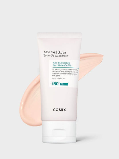 Protector solar COSRX Aloe 54.2 Aqua Tone-up FPS 50+ PA++++