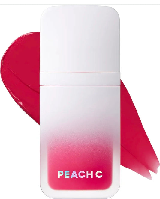 Peach C Blurry Filter 04 Flash Red - Tinte labial coreano mate de larga duración con acabado difuminado suave, ligero y duradero, suave.