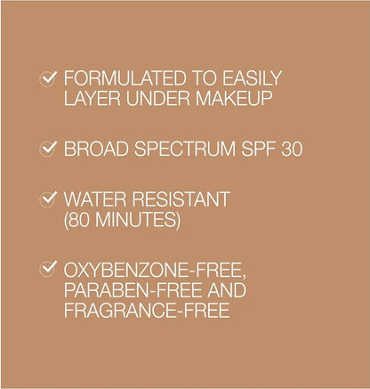 Neutrogena Purescreen+ Tinted Sunscreen for Face with SPF 30 - Broad Spectrum Mineral Sunscreen with Zinc Oxide and Vitamin E, Water Resistant, Fragrance Free, Medium