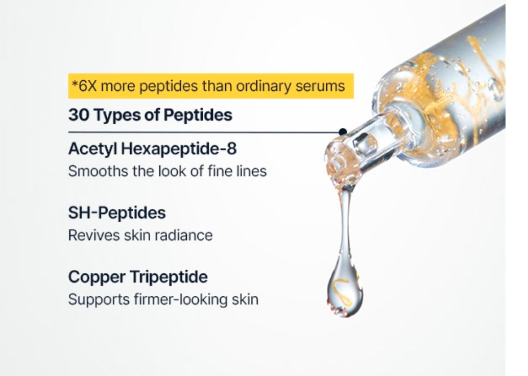 SUNGBOON EDITOR Deep Collagen Silk Peptide Intensive Ampoule - Copper Peptides Serum for Face with Collagen & Multi Peptides, Hydrating Korean Skincare Facial Serum for Smooth-Looking Skin, 1.35oz