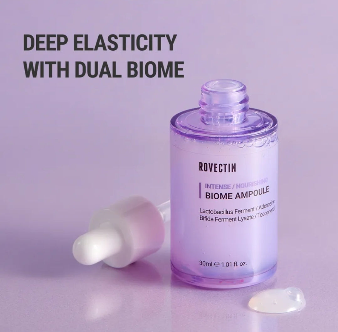 ROVECTIN Intense Biome Ampoule - Reduces the appearance of wrinkles and fine lines with deep hydration, softening signs of aging