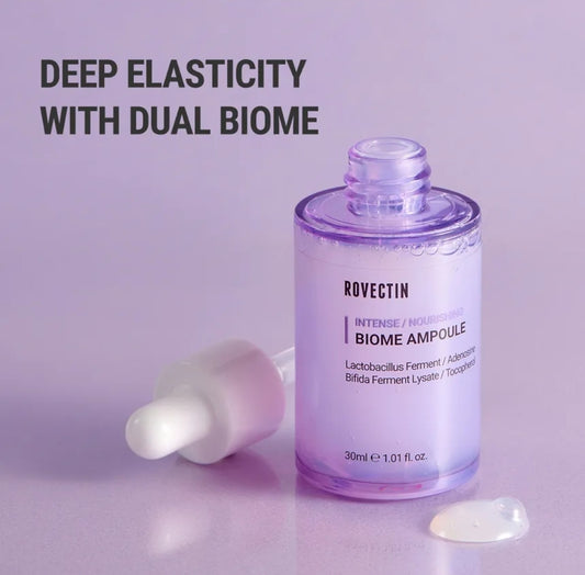 ROVECTIN Intense Biome Ampoule - Reduces the appearance of wrinkles and fine lines with deep hydration, softening signs of aging