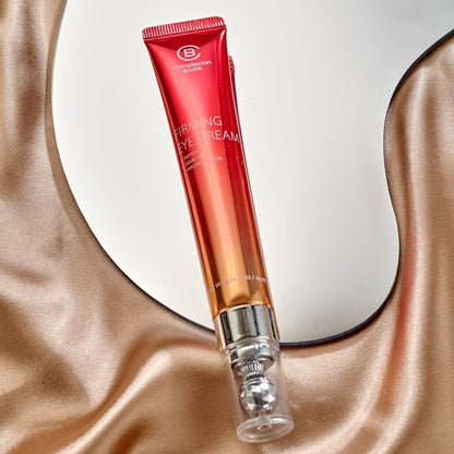 Crema reafirmante para ojos Complexion Boutik: súper fórmula con péptidos, escualano y ácido hialurónico para hidratación y deshinchazón, antienvejecimiento.
