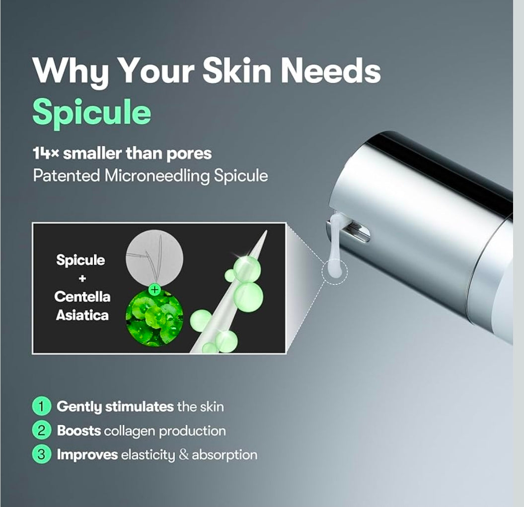 VT COSMETICS CICA Reedle Shot 100 - Spicule Microneedling Serum for Pore Care & Exfoliation, Exosome, Centella Asiatica for Glass Skin, Skin Texture, Korean Liquid Skin Booster (1oz)