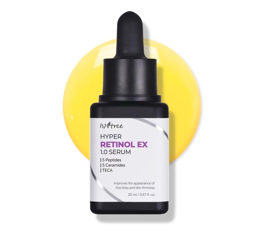 ISNTREE Hyper Retinol EX 1.0 Serum 20 ml - 5 péptidos, 5 ceramidas, ayuda a reducir las líneas finas