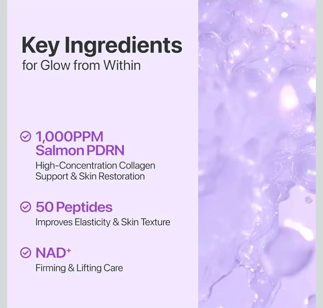 numbuzin No.9 NAD+ PDRN Glow Boosting Toner - Tónico hidratante y reafirmante para arrugas, líneas finas y piel opaca, péptidos y salmón PDRN para luminosidad