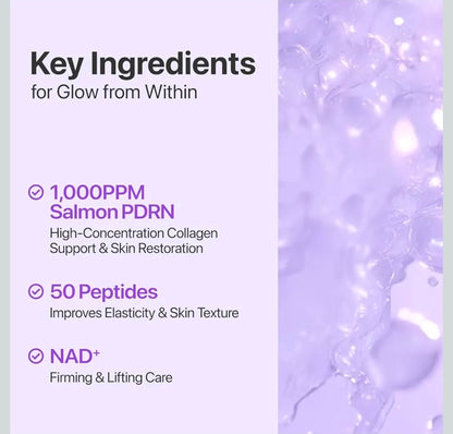 numbuzin No.9 NAD+ PDRN Glow Boosting Toner - Tónico hidratante y reafirmante para arrugas, líneas finas y piel opaca, péptidos y salmón PDRN para luminosidad