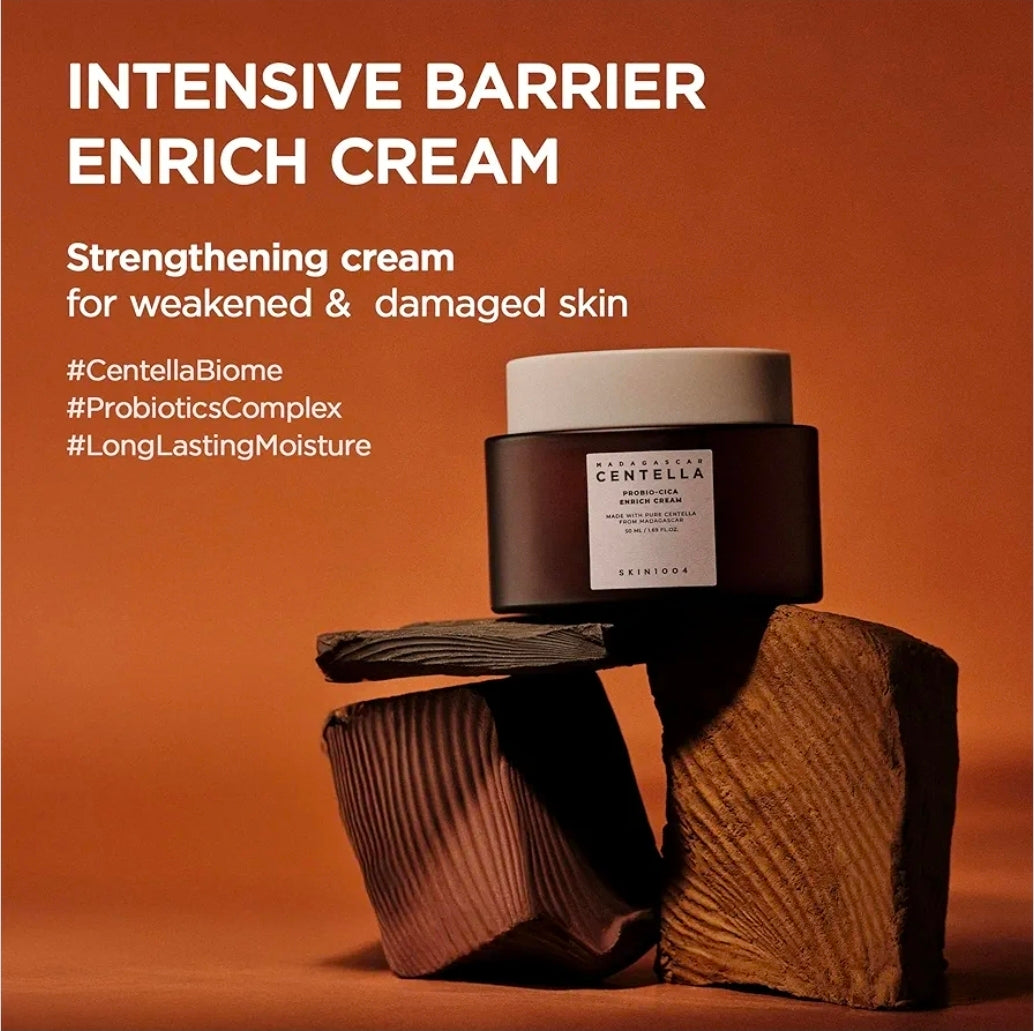 SKIN1004 Madagascar Centella Probio-Cica Enrich Cream - Firms skin texture and strengthens the skin barrier