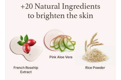 Arencia Fresh Rosehip Rice Mochi Cleanser - Exfoliates, brightens and removes excess sebum