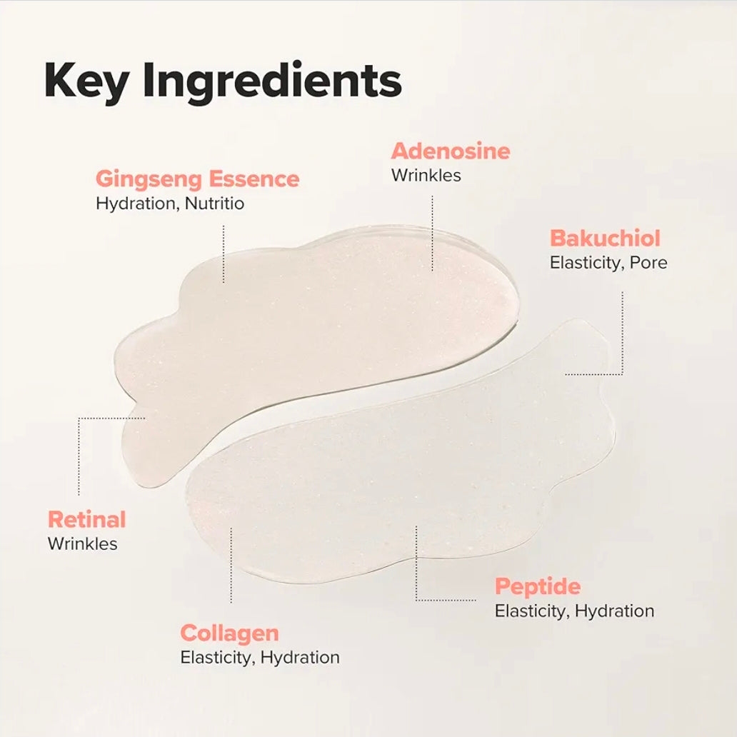 Parches para ojeras Beauty of Joseon Revive con retina y ginseng: mascarillas con péptidos de colágeno para bolsas y bolsas debajo de los ojos (30 pares)