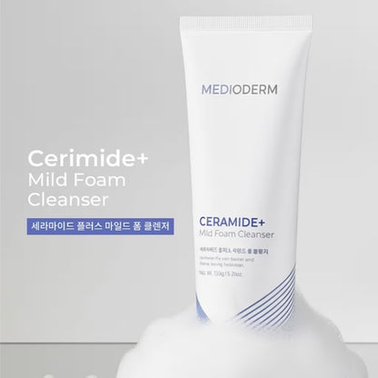 Limpiador en espuma suave Medioderm Ceramide+ Plus