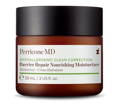 Perricone MD Hypoallergenic Clean Correction Barrier Repair Nourishing Moisturizer: humectante eficaz que mejora el aspecto de la elasticidad de la piel al tiempo que suaviza la apariencia de líneas y arrugas.