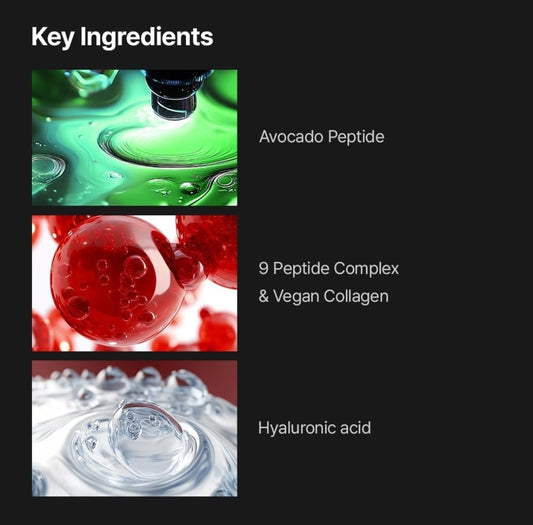 Mascarilla de hidrogel rellenadora MDP+ PEPTIDE 9 que brilla en la oscuridad: hidratante, con colágeno para elasticidad, minimiza los poros y rellena las arrugas (1 mascarilla)