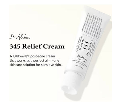 Dr. Althea 345 Relief Cream - Moisturizer for Soothing Recovery and Blemish Care with PDRN & Niacinamide