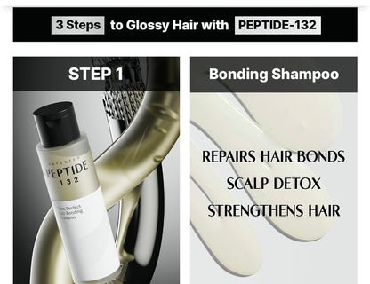 COSRX PEPTIDE 132 Hair Care Set - Bonding Shampoo, Treatment & Oil Serum, Bond Repair Treatment Hair for Damaged, Dry Hair, Scalp Treatment for Dandruff, Dry & Itchy Scalp