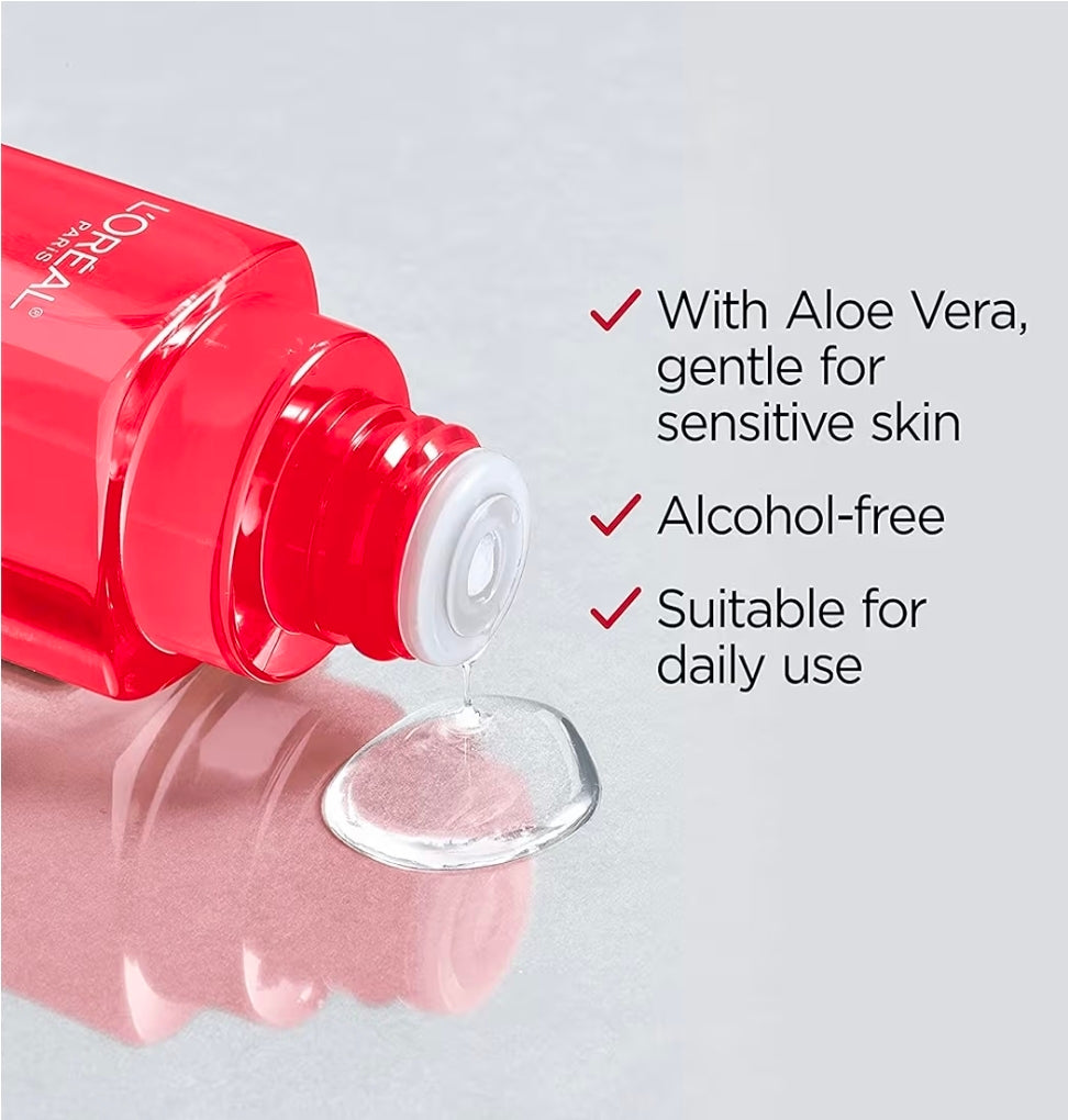 L'Oréal Paris Revitalift 5% Pure Glycolic Acid - Tónico exfoliante con aloe vera, sin alcohol ni fragancia