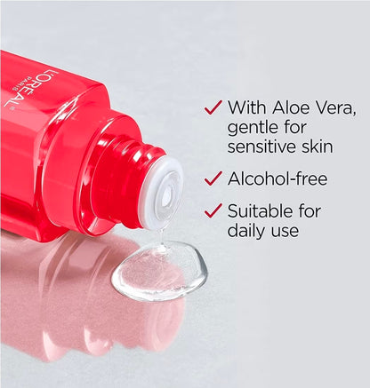 L'Oréal Paris Revitalift 5% Pure Glycolic Acid - Tónico exfoliante con aloe vera, sin alcohol ni fragancia