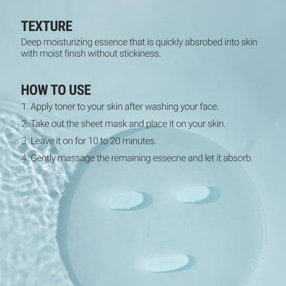 ROVECTIN Dr. Mask AQUA Hydrating Sheet Mask - 7 Layers of Hyaluronic Acid Facial Mask with Niacinamide (Vit B3) and Panthenol (Vit B5) - Anti-aging barrier repair complex - 1 Mask