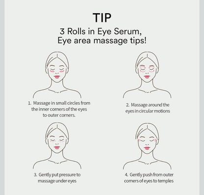 Farmstay Retinol Rolling Eye Serum with 2% Niacinamide & Collagen – Hydrating Korean Eye Roller for Dark Circles, Puffy Eyes & Wrinkles