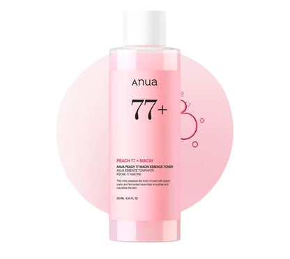 Anua Peach 77 Niacin Essence Toner - Brightening Toner for Face, Niacinamide, Panthenol, Ceramides