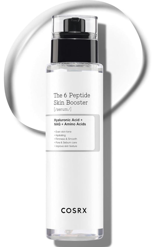 COSRX 6X Peptide Collagen Booster Toner Serum, Niacinamide & Hyaluronic Acid Facial Essence - Reduces hyperpigmentation, control pores, renew skin, calm and alleviate skin, and improve the look of fine lines and wrinkles