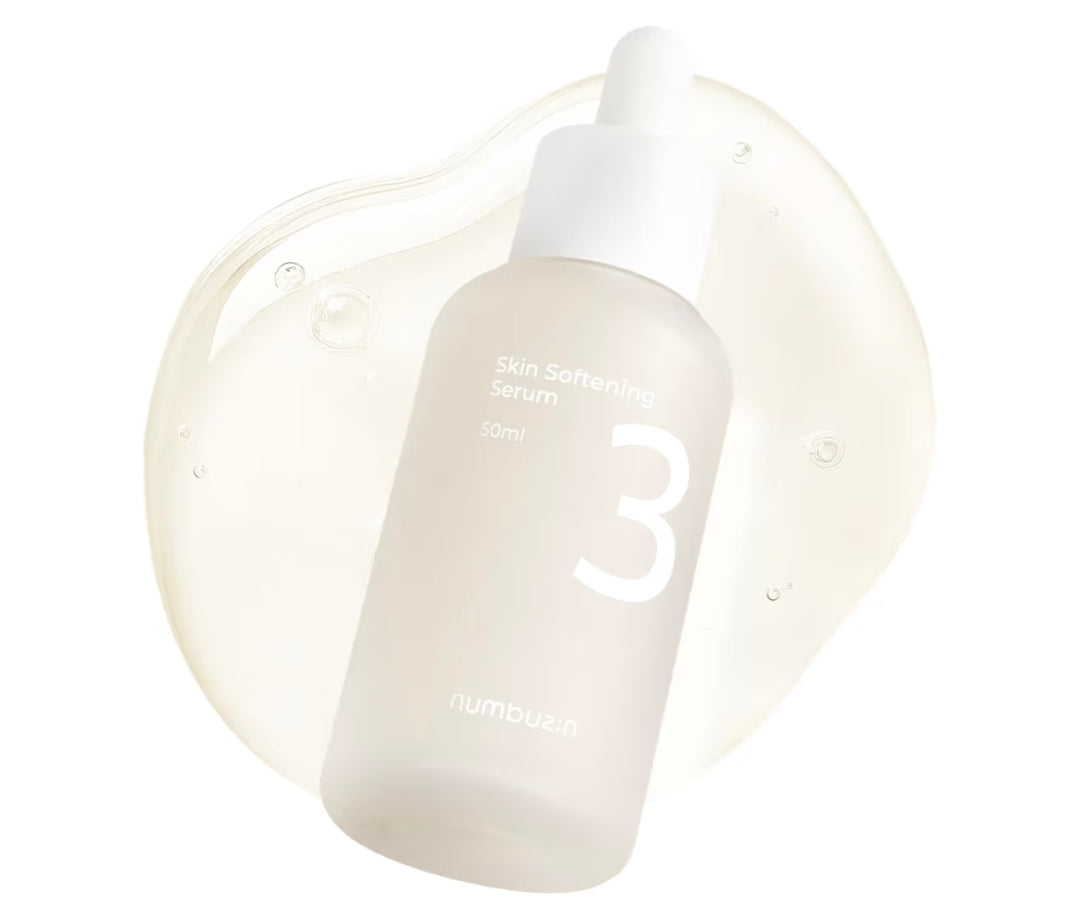 Suero suavizante de piel Numbuzin No.3: suero fermentado para la textura y los poros de la piel, con bífida y galactomyces, niacinamida, adenosina, pantenol y sin fragancia.