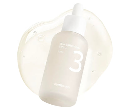 Suero suavizante de piel Numbuzin No.3: suero fermentado para la textura y los poros de la piel, con bífida y galactomyces, niacinamida, adenosina, pantenol y sin fragancia.