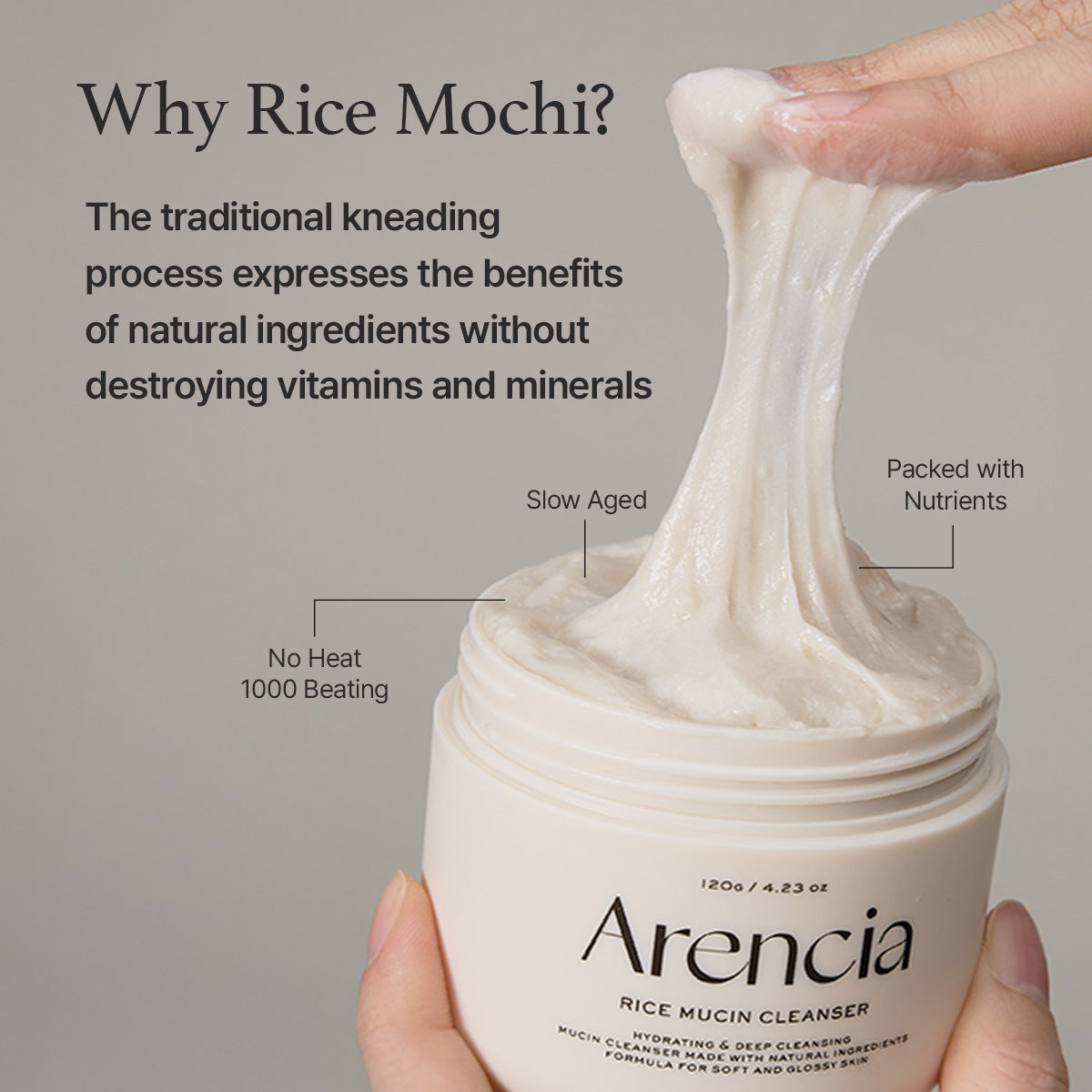 Arencia Rice Mucin Face Cleanser - Improves skin texture & hydration