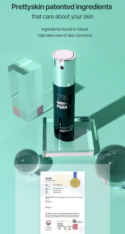 Prettyskin 2% NMN+ PDRN Biotox Serum - For signs of aging and improve overall skin texture
