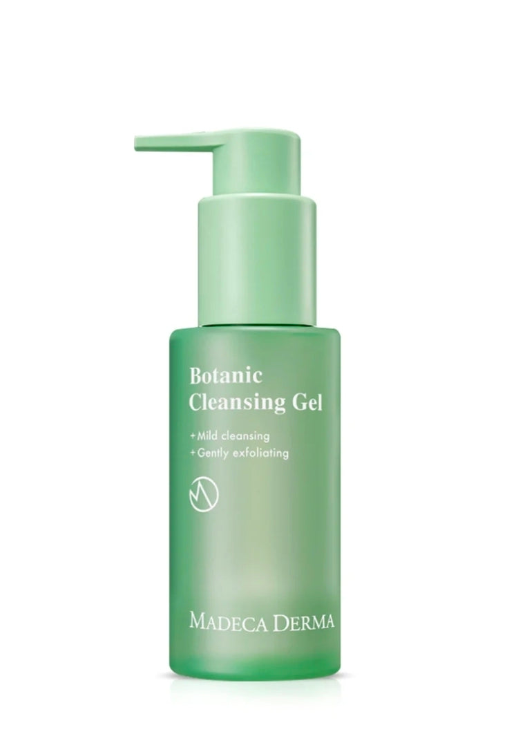 Madeca Derma Botanic Cleansing Gel - Clean Cleansing Oil Gel 8.3oz, Removes impurities, makeup, and excess oil and maintains moisture, infused with plant-based vitamins,AHA & BHA, it exfoliates and refines pores for a radiant complexion