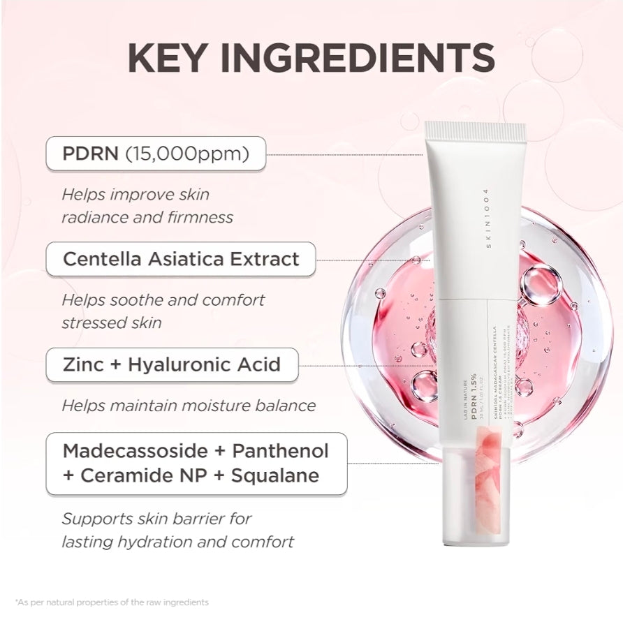 SKIN1004 Madagascar Centella PDRN 1.5% Cream - 
Probiotic Derived PDRN with Hyaluronic Acid and Madecassoside, Repair Dry and Sensitive Skin, Korean Skin Care