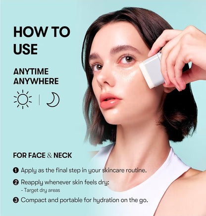 VT COSMETICS PDRN Essence Stick Balm - PDRN Collagen Multi Wrinkle Stick, All-in-One Eye & Neck Treatment, Glow Makeup Base & Face Treatment Balm, Plumping, Fine Lines