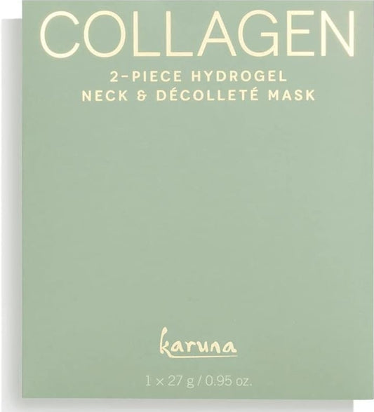 Mascarilla de hidrogel de colágeno Karuna Skin para escote y cuello: parches antiarrugas de hidratación profunda, antiedad, hidratantes y rejuvenecedores, combaten líneas de expresión y arrugas (1 set)