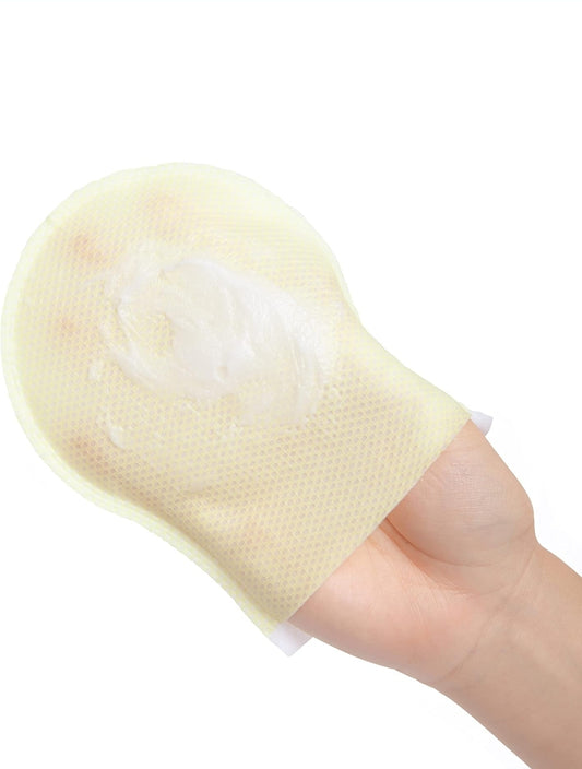 Exfoliante corporal Milk Feel de LAPCOS: guante de un solo uso para eliminar la piel muerta y limpiar. Exfoliación profunda para el cuerpo, con ácidos hidrodinámicos AHA y BHA para una piel suave.