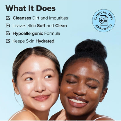 I DEW CARE Cuidado de la Piel - Hydra Vibes - Set de 3 piezas + 1 Diadema de Gato Gratis - Limpiador, suero y humectante con ácido hialurónico de diferente peso molecular