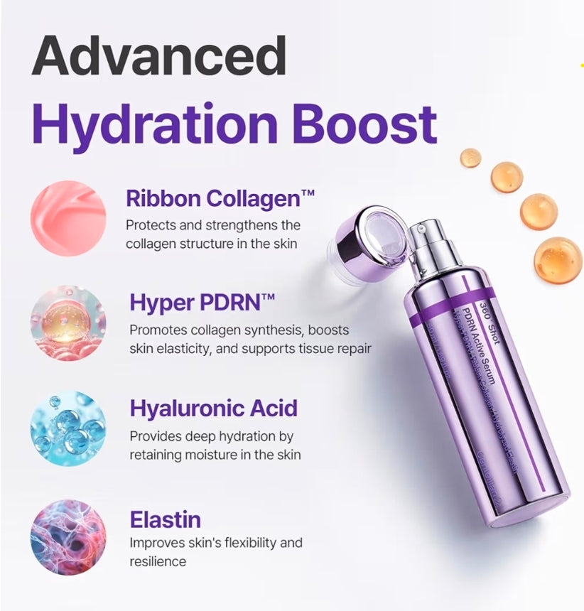 Centellian24 360 Shot PDRN Active Serum - Intense Hydration & Skin Firming Serum for a Youthful Appearance, Ribbon Collagen & Hyaluronic Acid