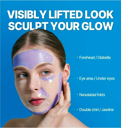 SeohaeSol Chi-Ki-Da Mask Sheet - High-Lifting Dual Hydrogel Facial Sheet Mask for Firming, Moisturizing Deep Hydration Care, Elasticity Boosting Skin Tightening, Korean Skincare - 1 Mask